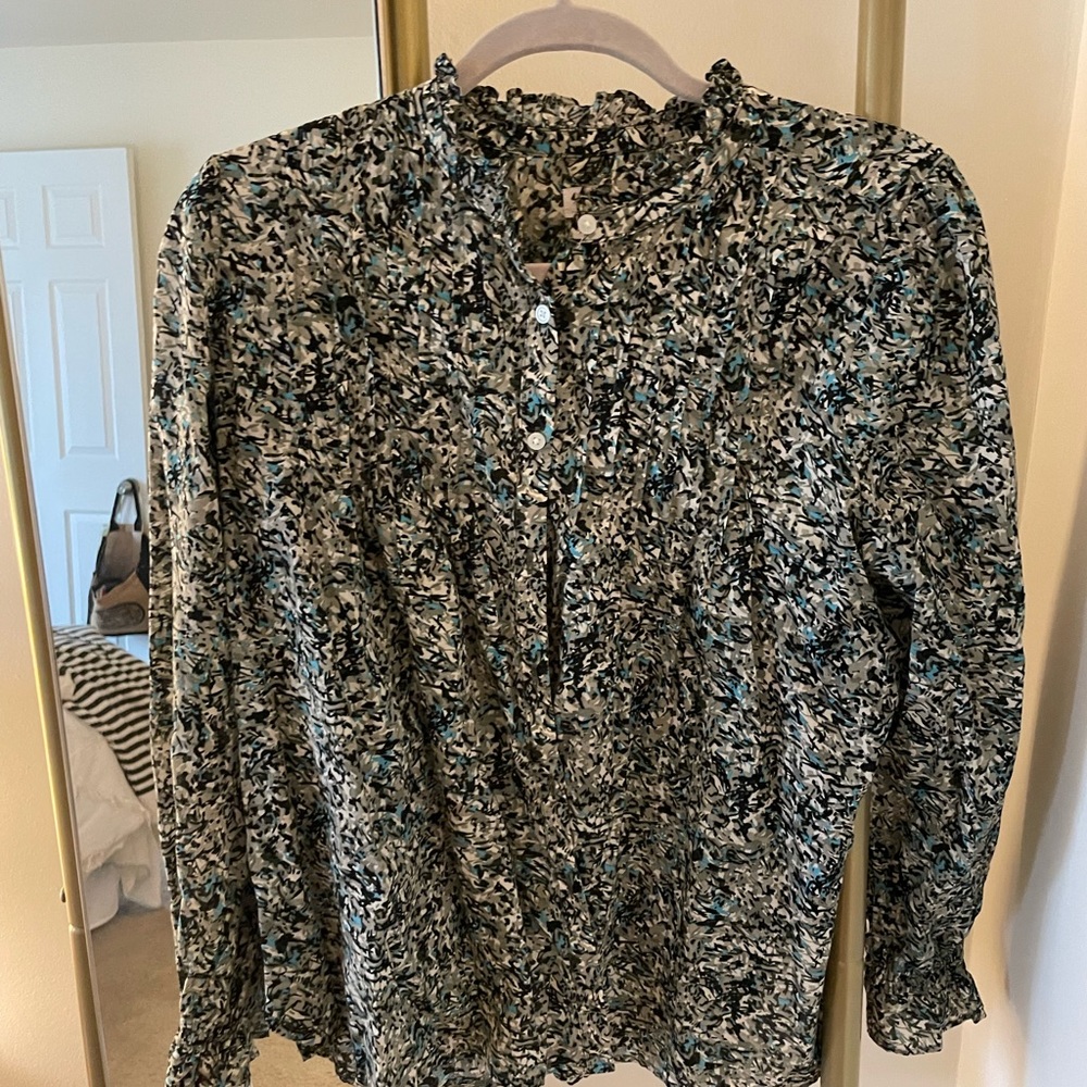 LOFT | Ruffle sleeve blouse